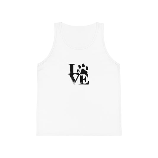 Love Paw Print Kid's Jersey Tank Top