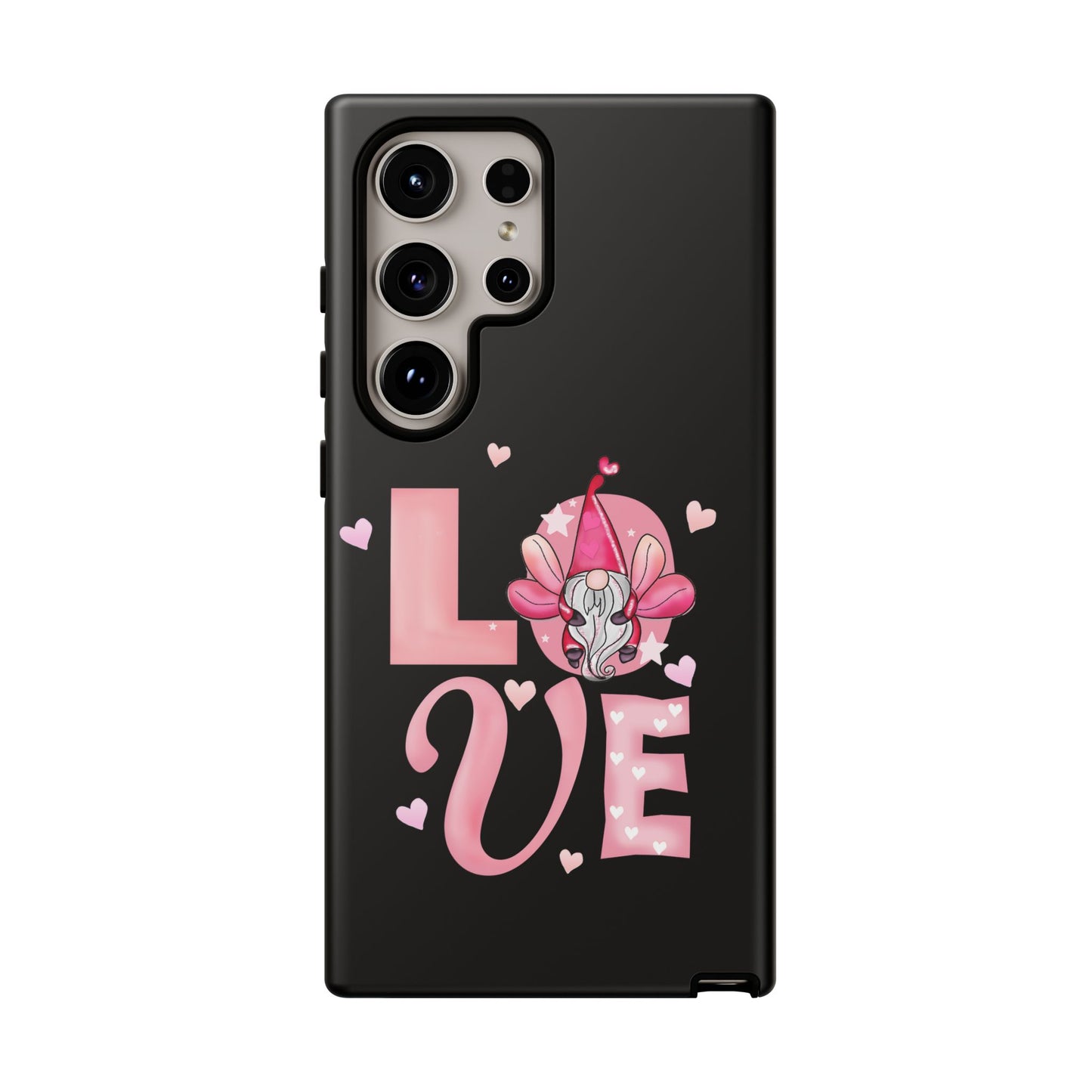 Love Gnome Phone Case — Cute Pink Heart Valentines Protective Case