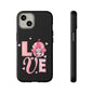 Love Gnome Phone Case — Cute Pink Heart Valentines Protective Case