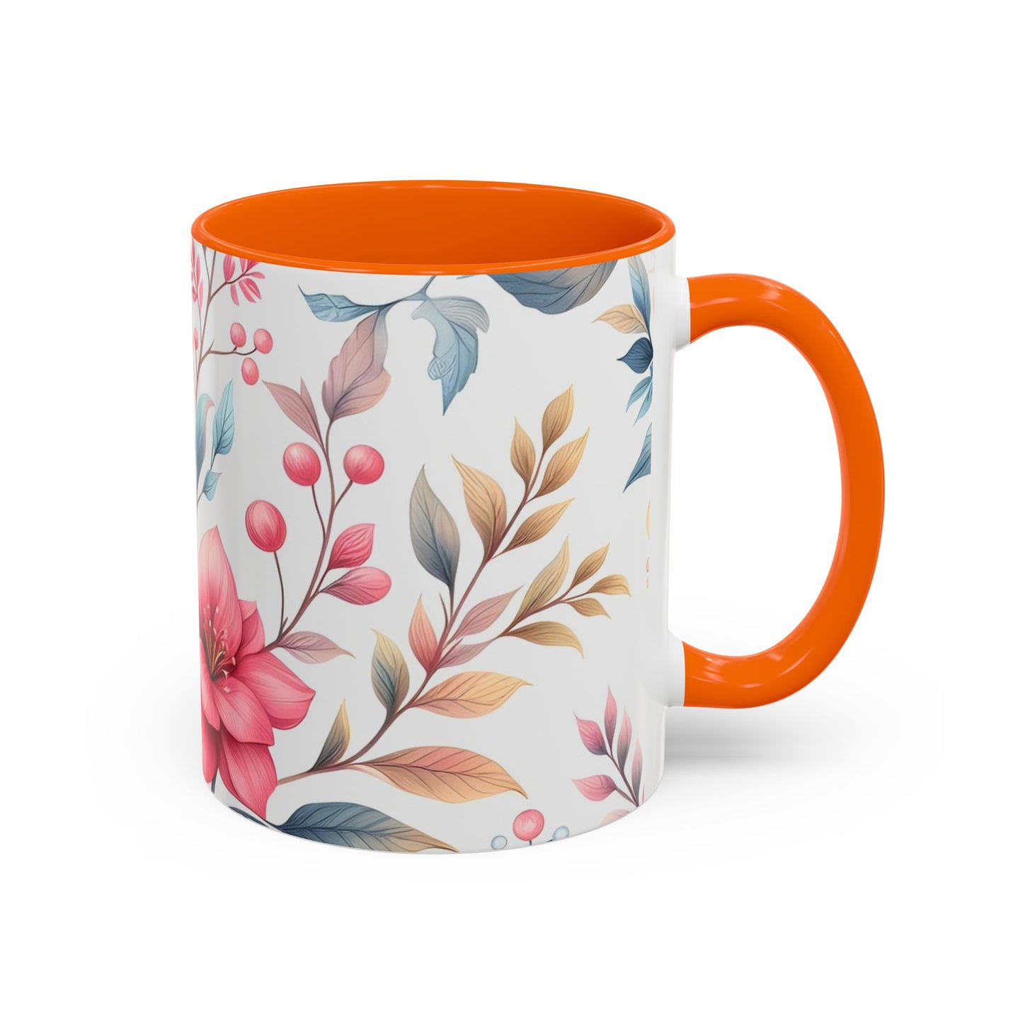 Floral Accent Coffee Mug - Perfect Gift for Tea Lovers, Home Decor, Kitchen Accessories, Mother's Day, Coffee Enthusiasts