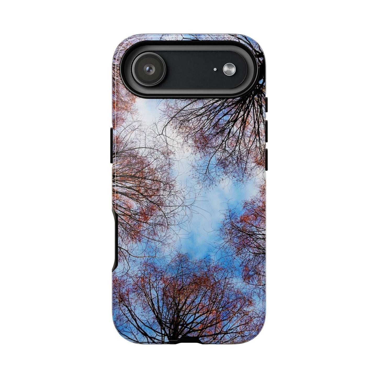 Skyward Trees Phone Case — Nature Forest Canopy Protective Tough Case