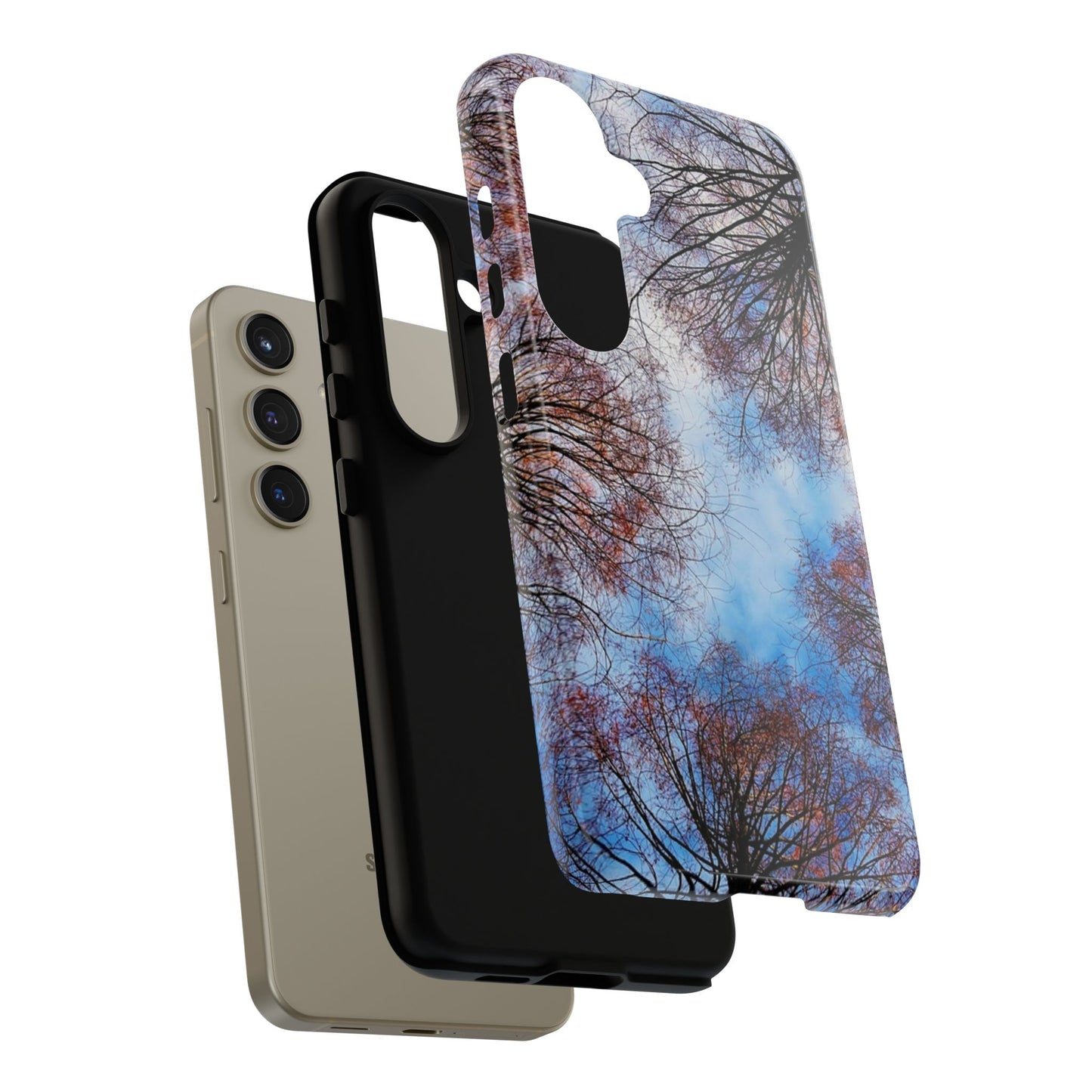 Skyward Trees Phone Case — Nature Forest Canopy Protective Tough Case