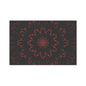 Floor Mat — Red Floral Mandala Heavy-Duty Entrance Rug