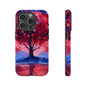 Heart Tree Phone Case — Romantic Red & Blue Protective Tough Case
