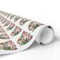 Holiday Santa Emblem Wrapping Paper Roll