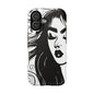 Artistic Black & White Portrait Phone Case — Magnetic Impact-Resistant