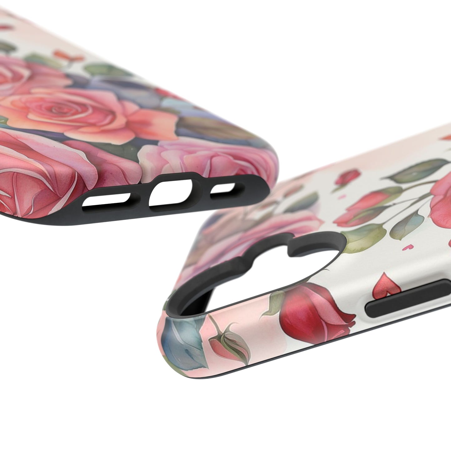 Floral Rose Magnetic Phone Case — Impact-Resistant Protective Cover