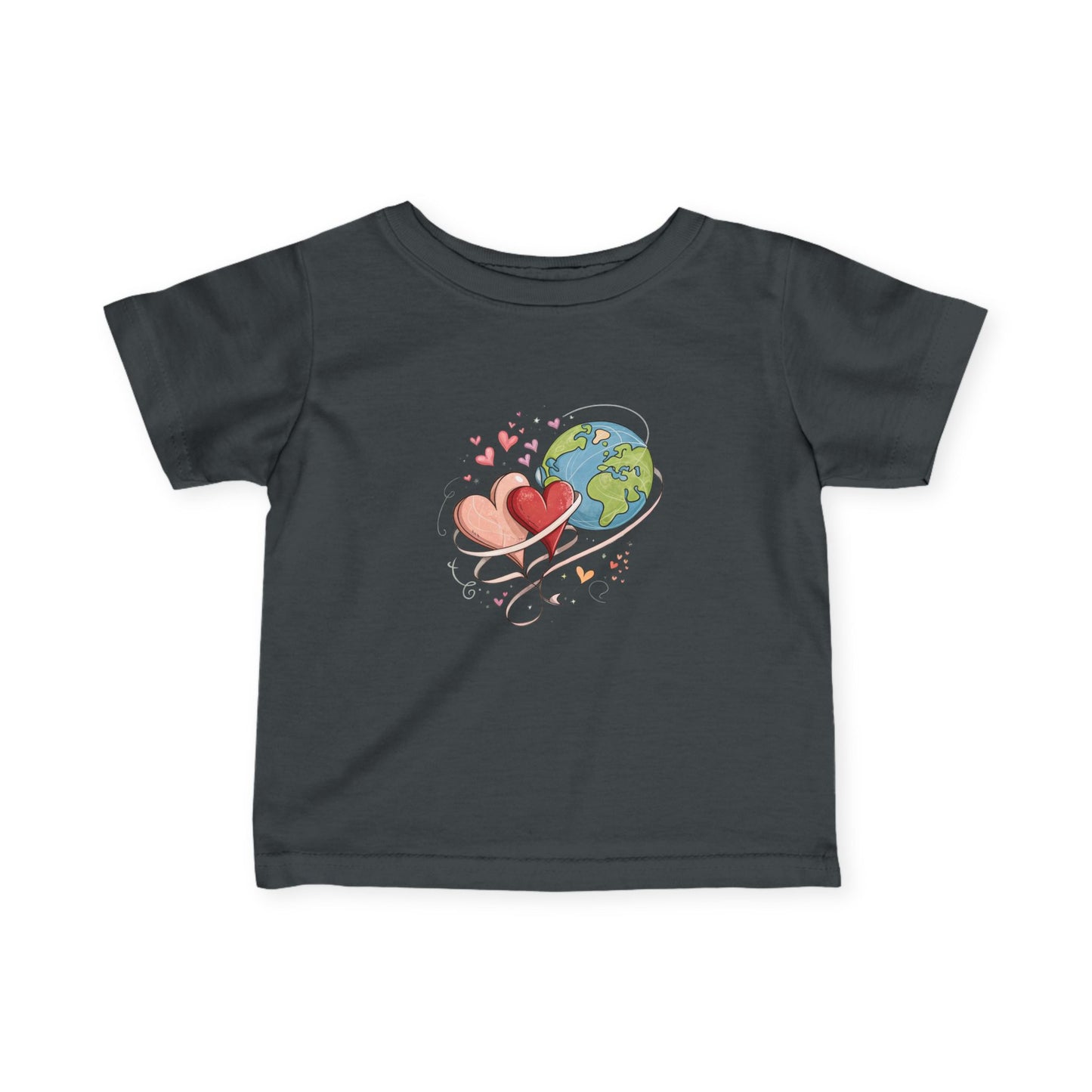 Infant Tee — "Love the Earth" Heart & Globe Baby Shirt
