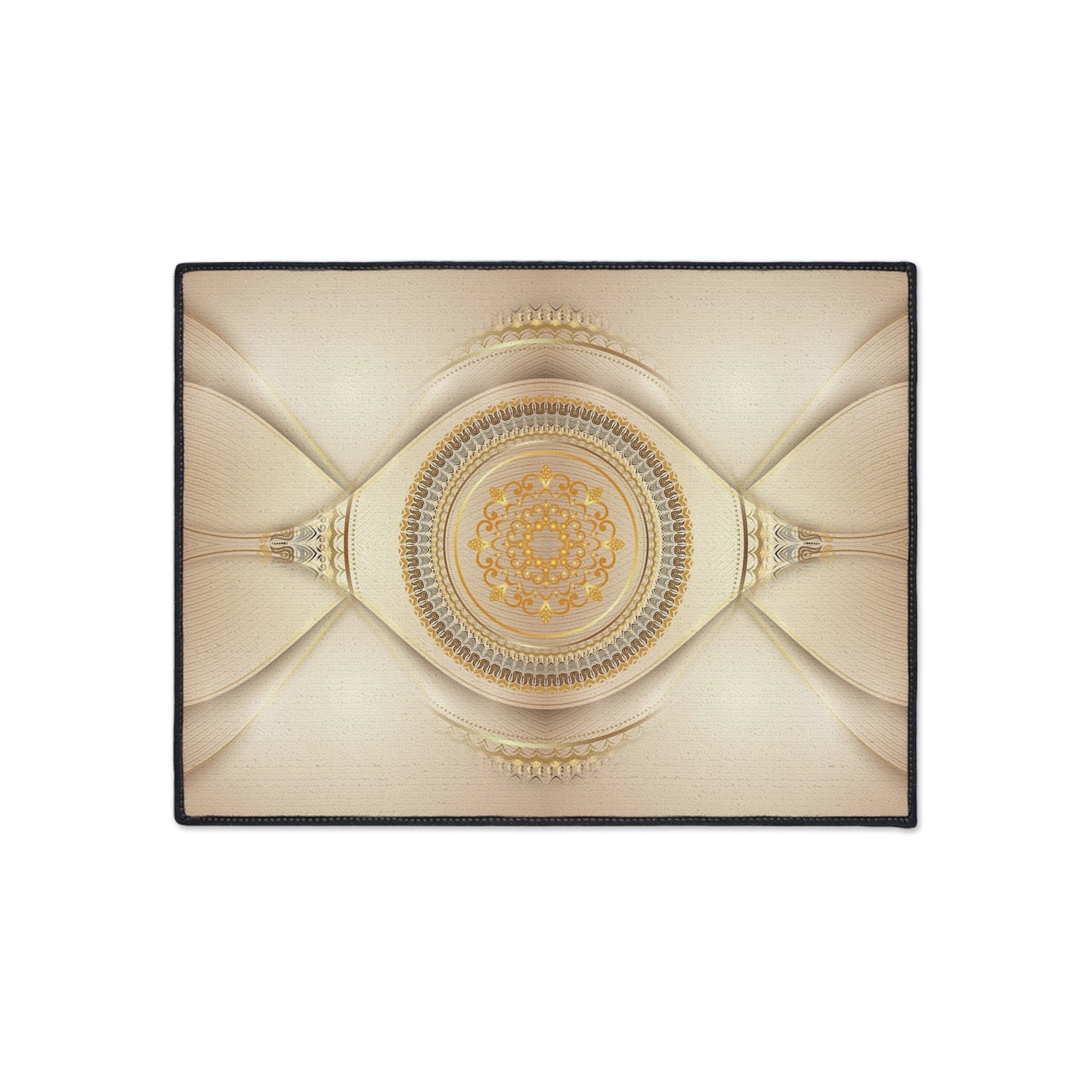 Ornate Mandala Floor Mat — Heavy-Duty Decorative Entrance Rug