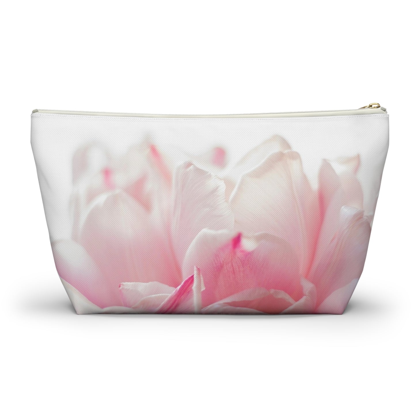 Floral Pink Tulip Accessory Pouch