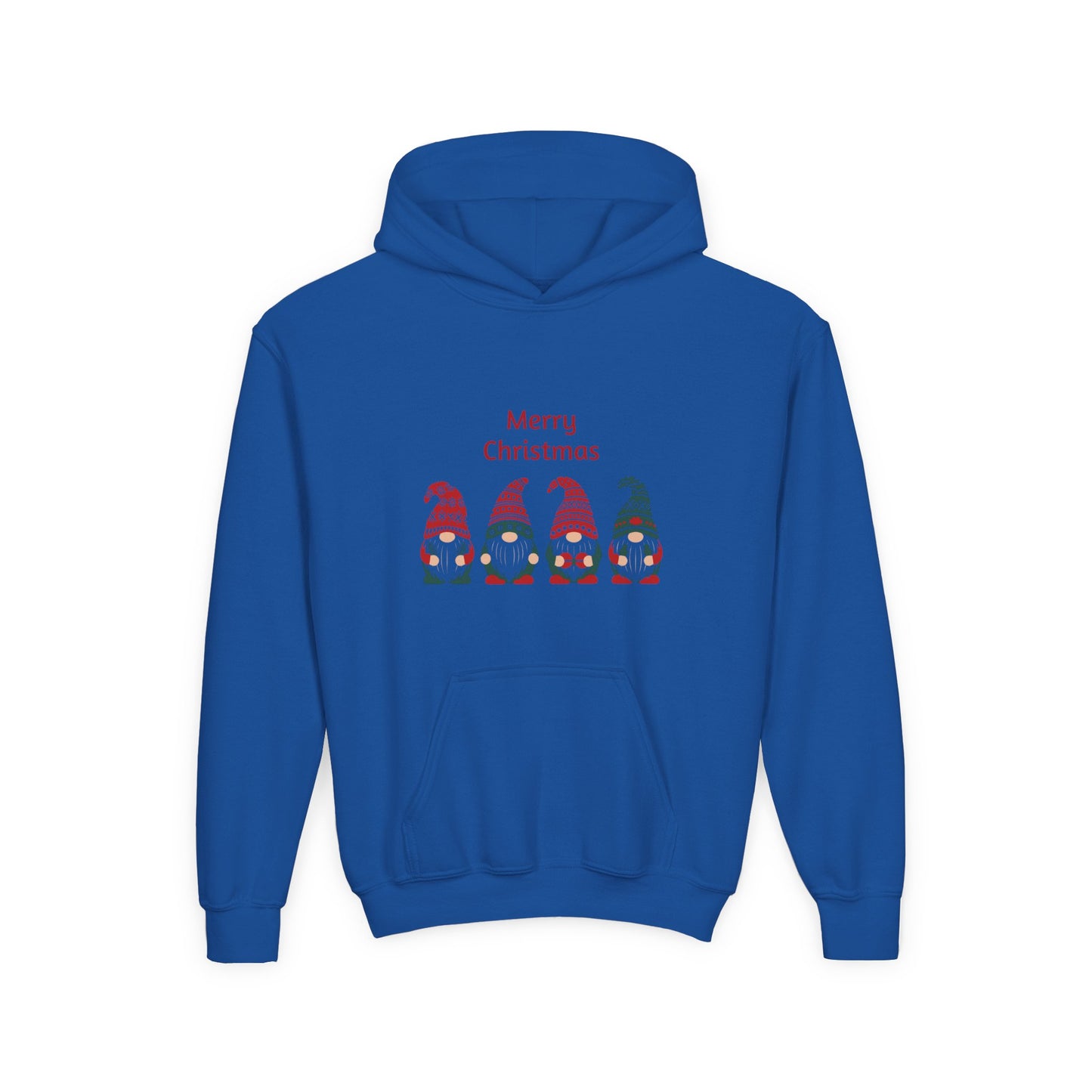Youth Christmas Gnome Hoodie - "Merry Christmas" Holiday Kids Sweatshirt