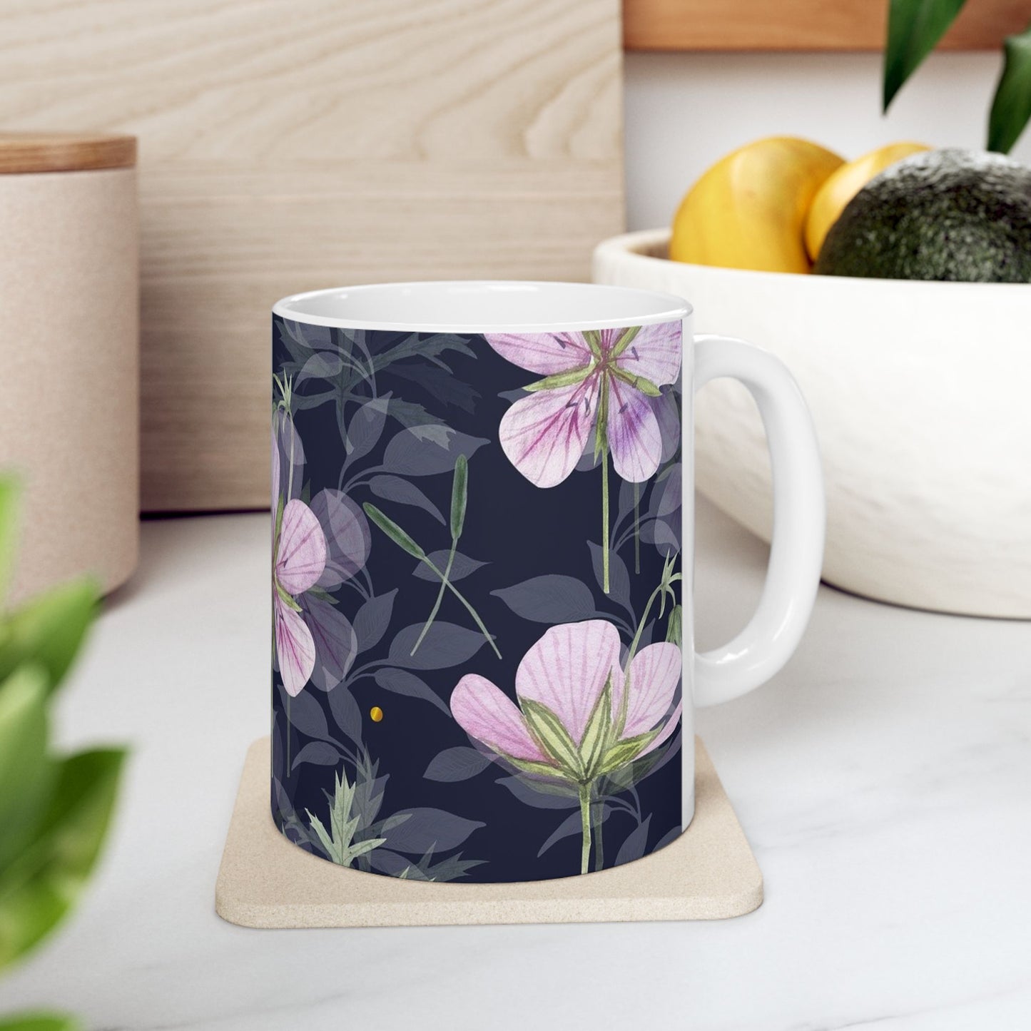 Floral Bliss Ceramic Mug | 11oz & 15oz | Coffee Lover Gift | Nature-Inspired Drinkware | Floral Decor | Mother's Day Gift