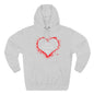 Heart Splash Hoodie — "Love Tolerate Me" Graphic Pullover
