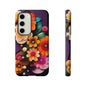 Floral Burst Tough Phone Case — Colorful Retro Flowers Protective Cover