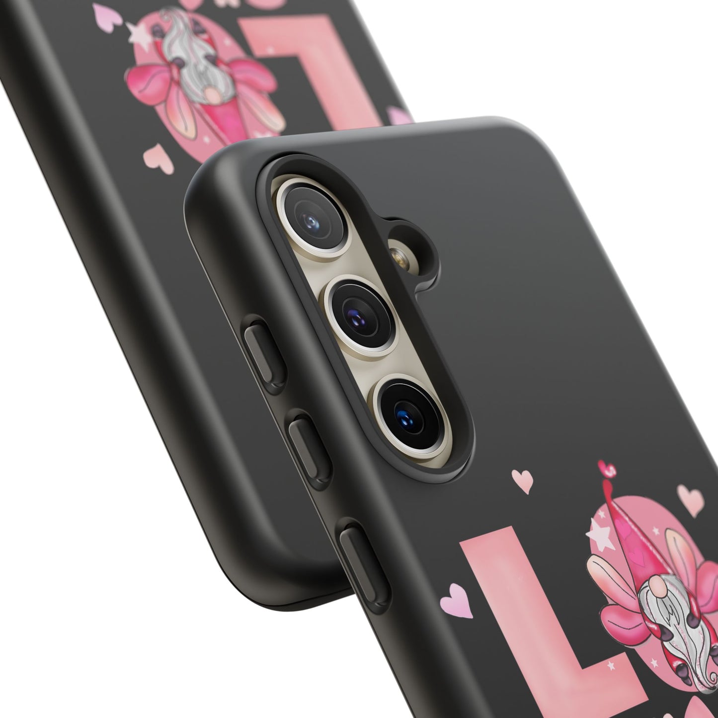 Love Gnome Phone Case — Cute Pink Heart Valentines Protective Case
