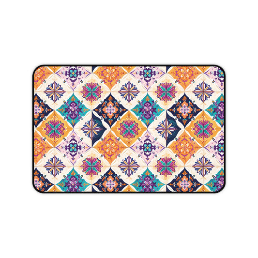 Colorful Geometric Desk Mat - Vibrant Office Decor