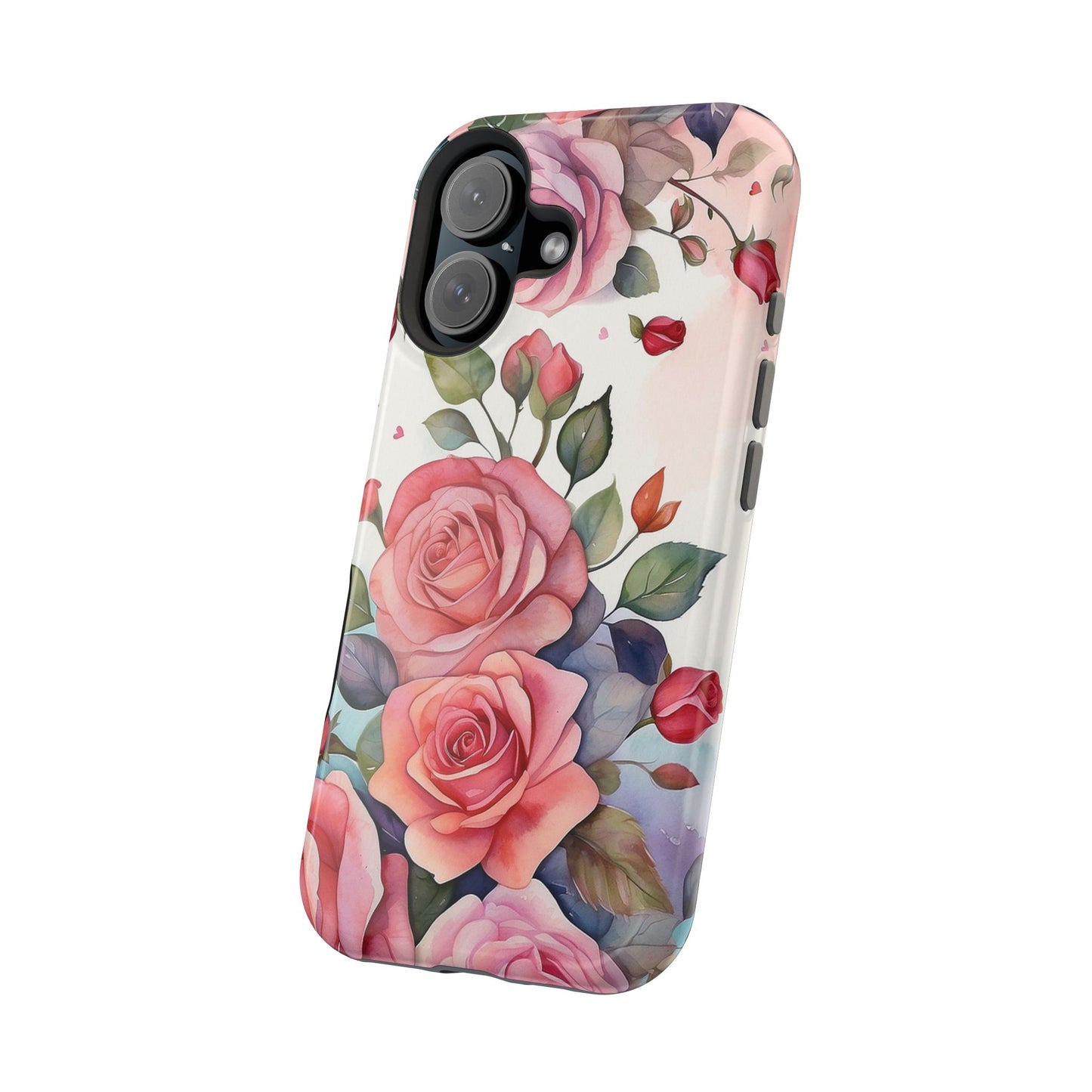 Floral Rose Magnetic Phone Case — Impact-Resistant Protective Cover