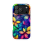 Floral Prism Magnetic Impact-Resistant Phone Case — Colorful Gradient Petal Design