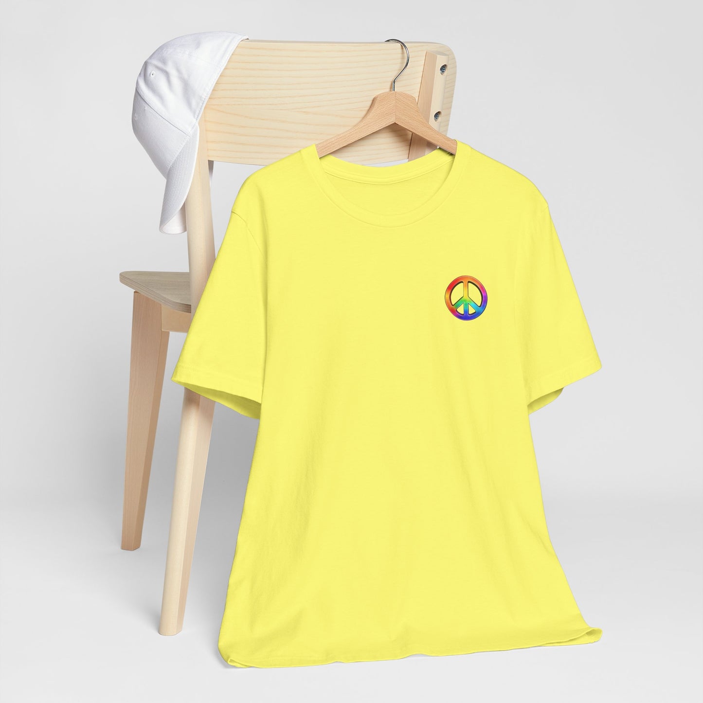 Peace Sign Tie-Dye Tee — Rainbow Hippie Peace Symbol T-Shirt