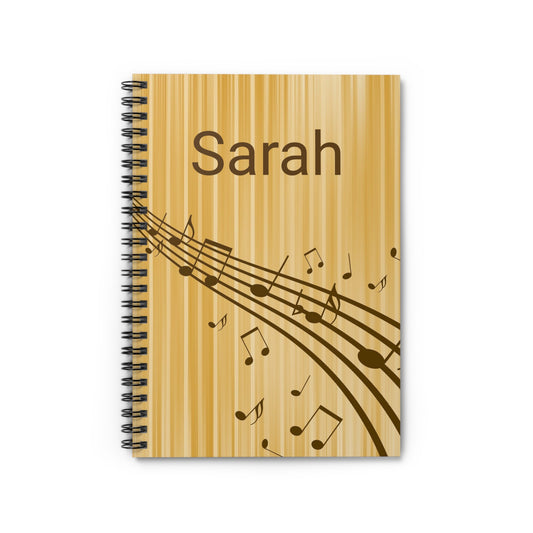 Personalized Music Spiral Notebook for Note-Taking, Journaling, Gifts, Student Supplies, Music Lover