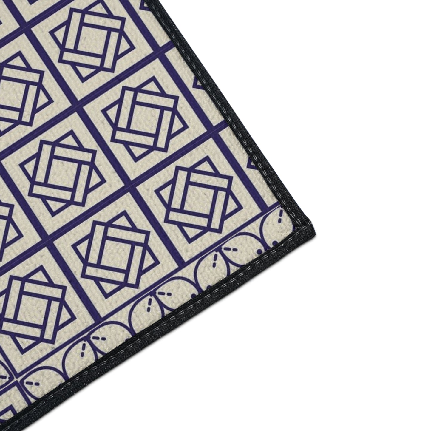 Geometric Patchwork Heavy-Duty Floor Mat — Non-Slip Entry Rug