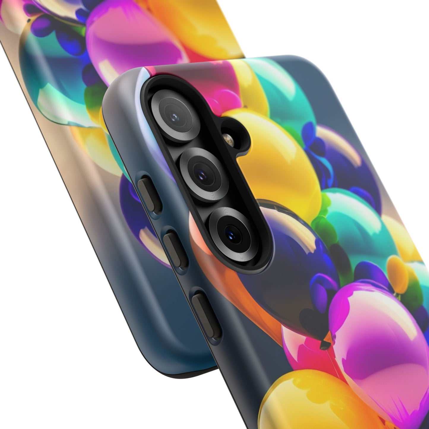 Colorful Balloon Tough Phone Case — Vibrant Party Balloons Protective Cover