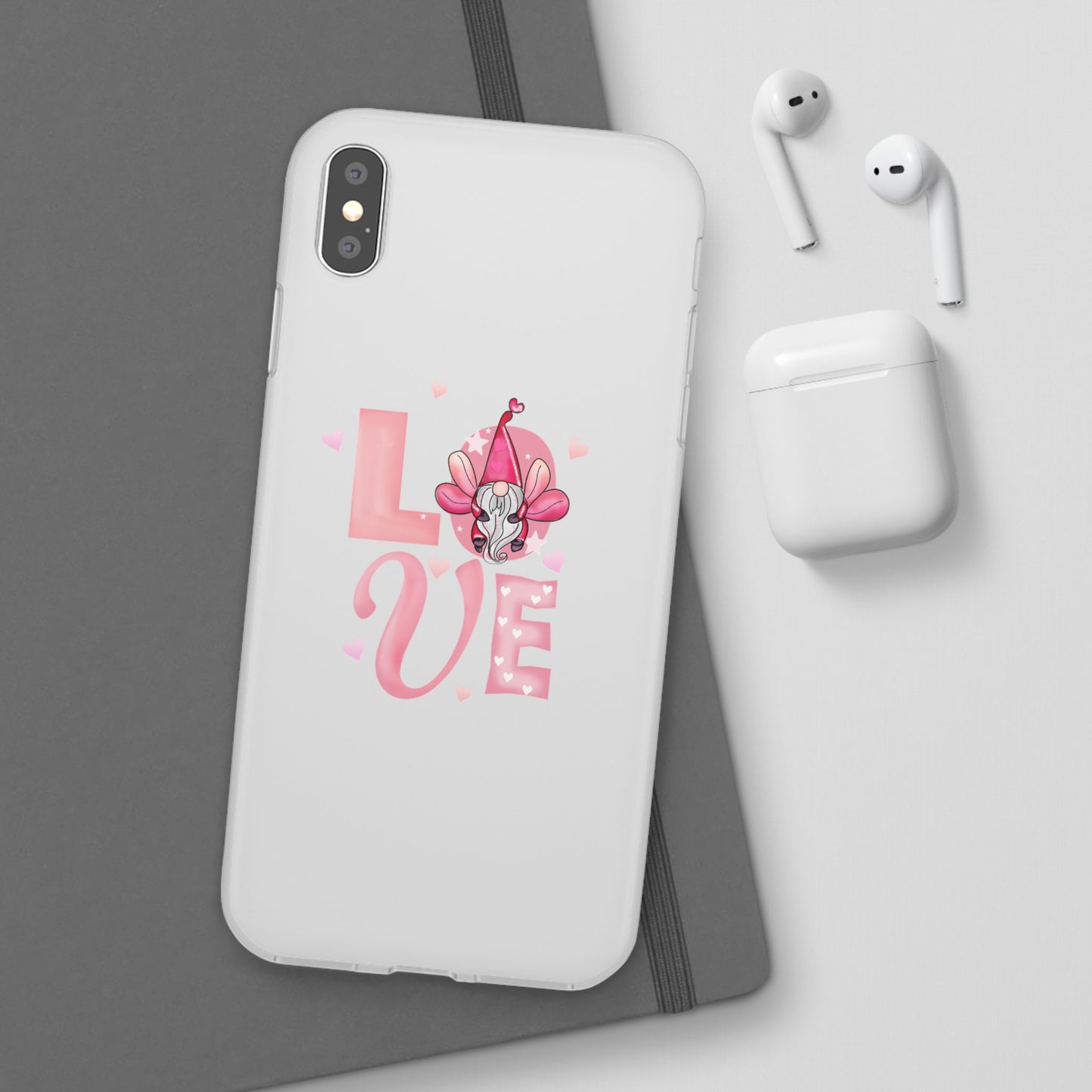 Love Gnome Phone Case — Cute Pink Valentine Flexi Case