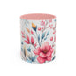 Floral Accent Coffee Mug - Perfect Gift for Tea Lovers, Home Decor, Kitchen Accessories, Mother's Day, Coffee Enthusiasts