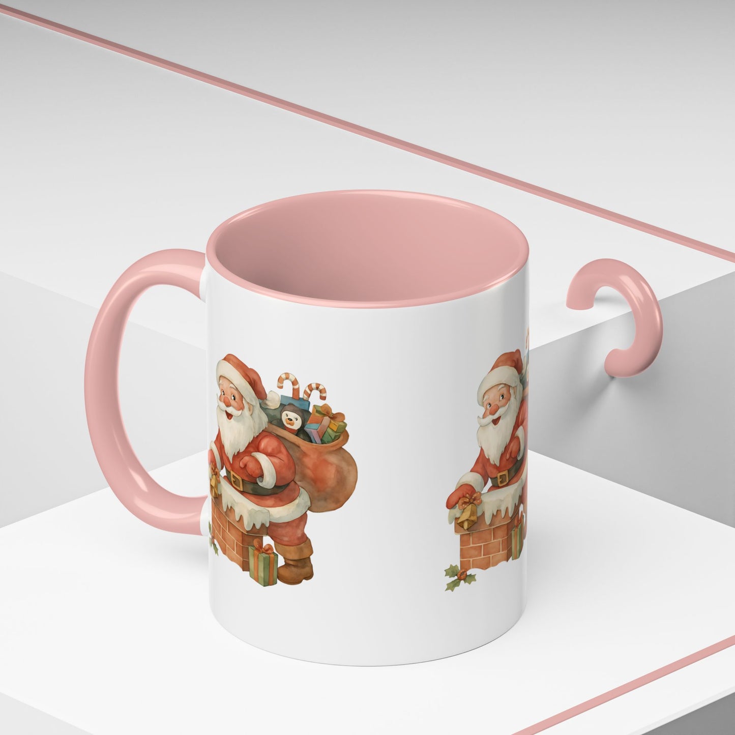 Festive Santa Coffee Mug, Holiday Gift, Christmas Decorations, Cozy Kitchen, Unique Mug, Santa-Themed Drinkware