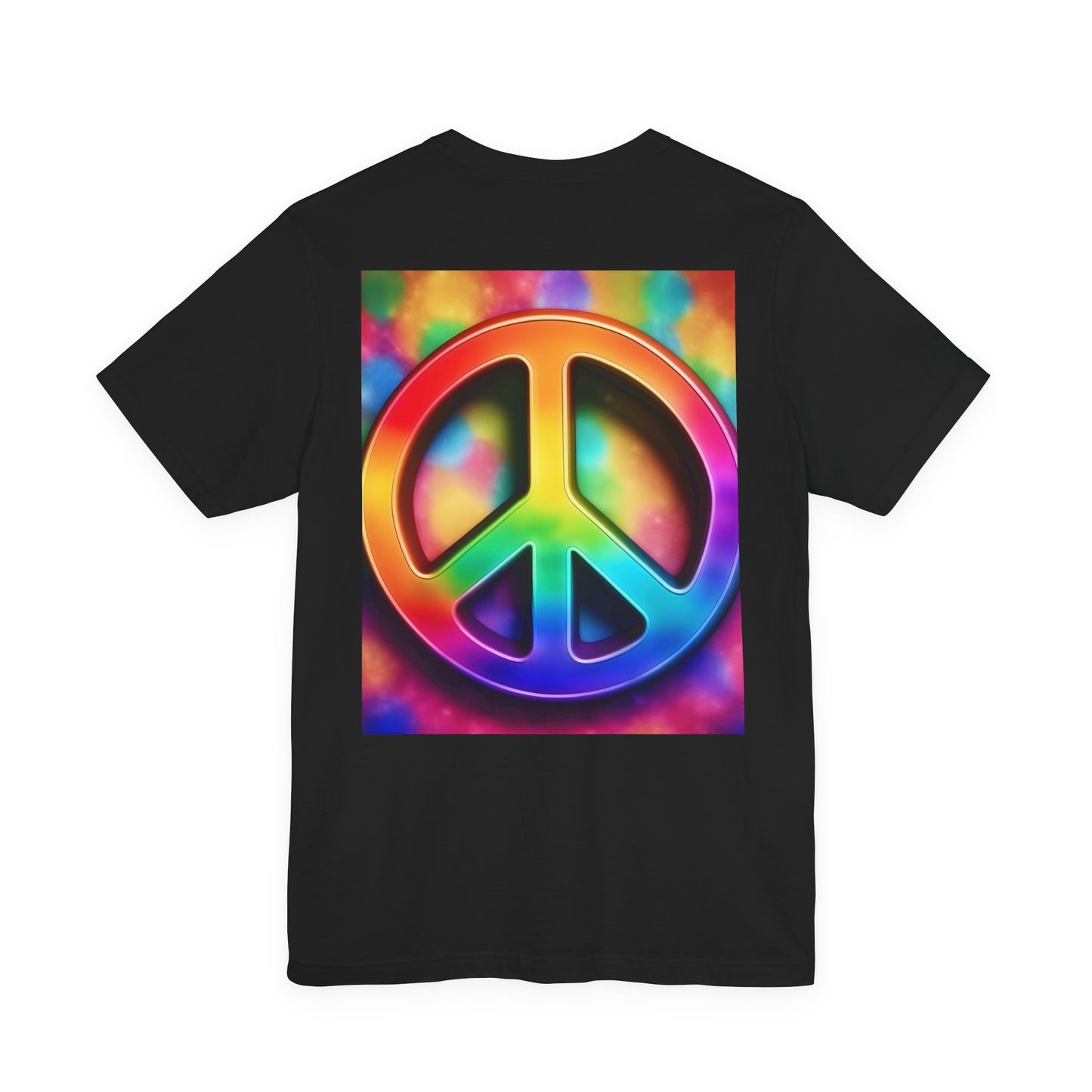 Peace Sign Tie-Dye Tee — Rainbow Hippie Peace Symbol T-Shirt