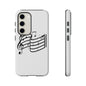 Musical Notes Phone Case — Black Treble Clef Music Staff Tough Case