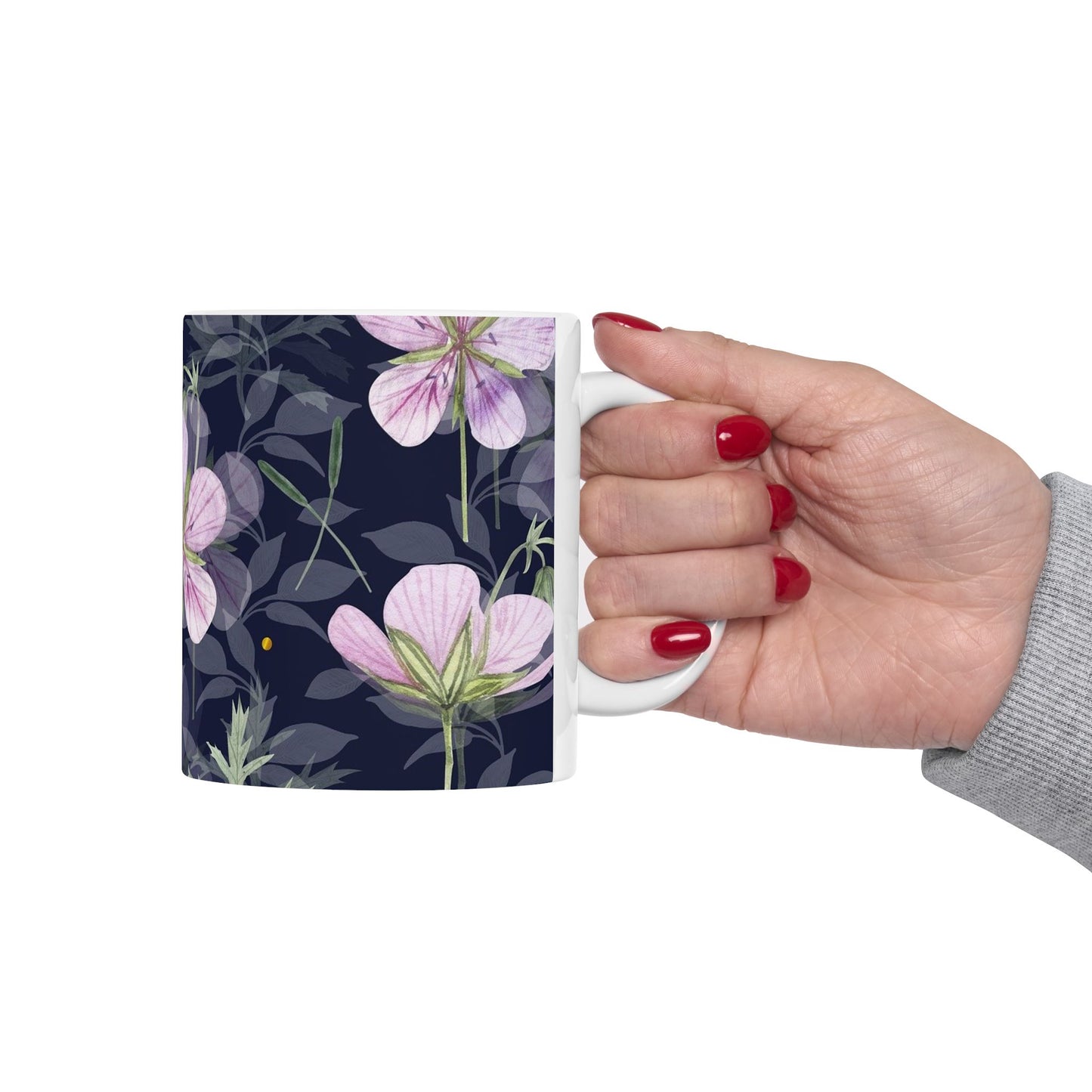 Floral Bliss Ceramic Mug | 11oz & 15oz | Coffee Lover Gift | Nature-Inspired Drinkware | Floral Decor | Mother's Day Gift