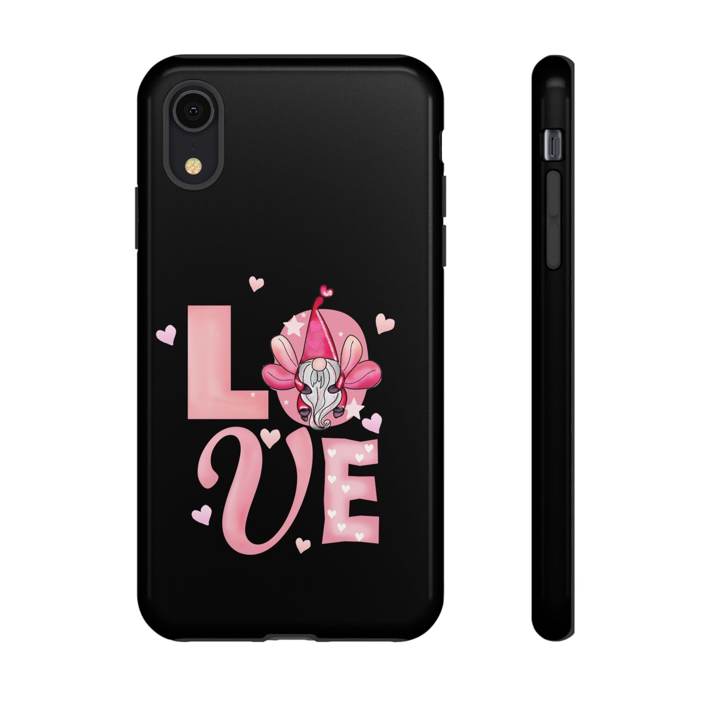Love Gnome Phone Case — Cute Pink Heart Valentines Protective Case