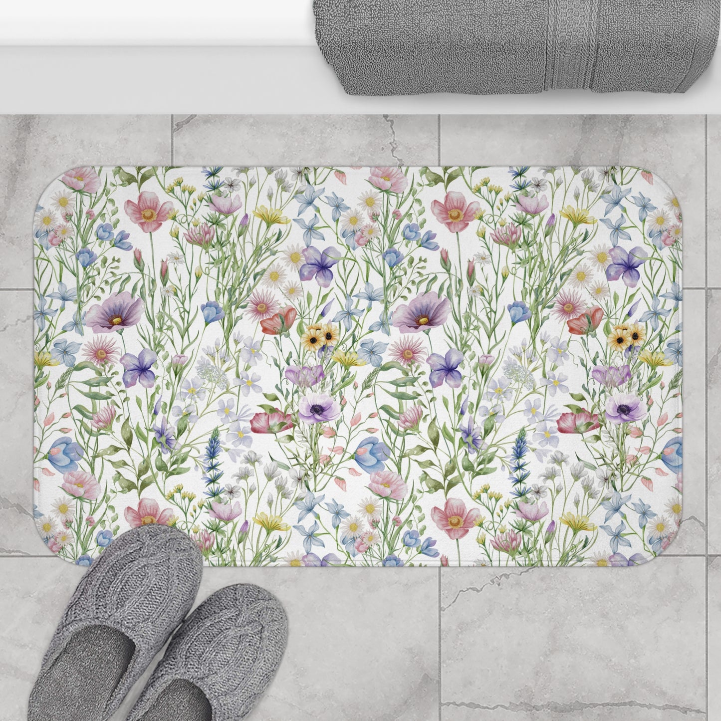 Bath Mat Wildflowers