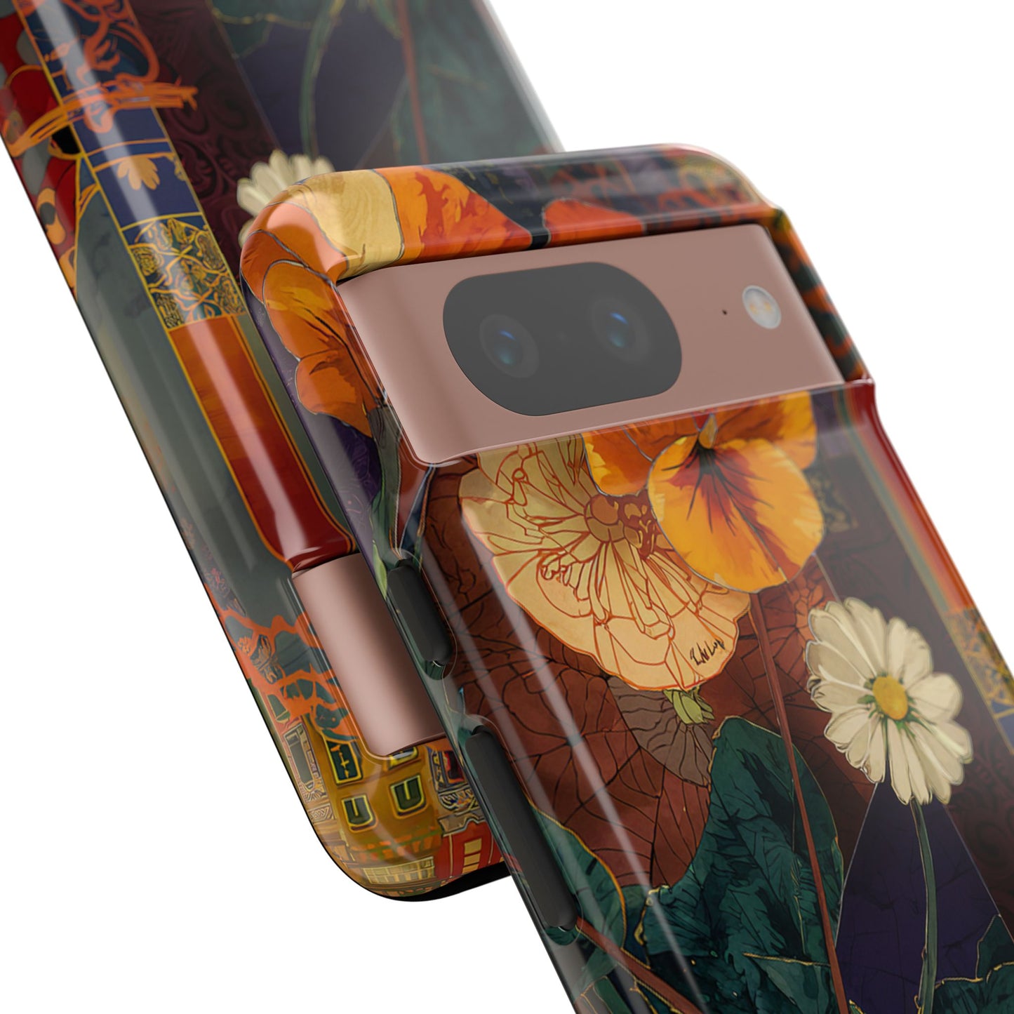 Floral Pansy Tough Phone Case — Vintage Botanical Protection
