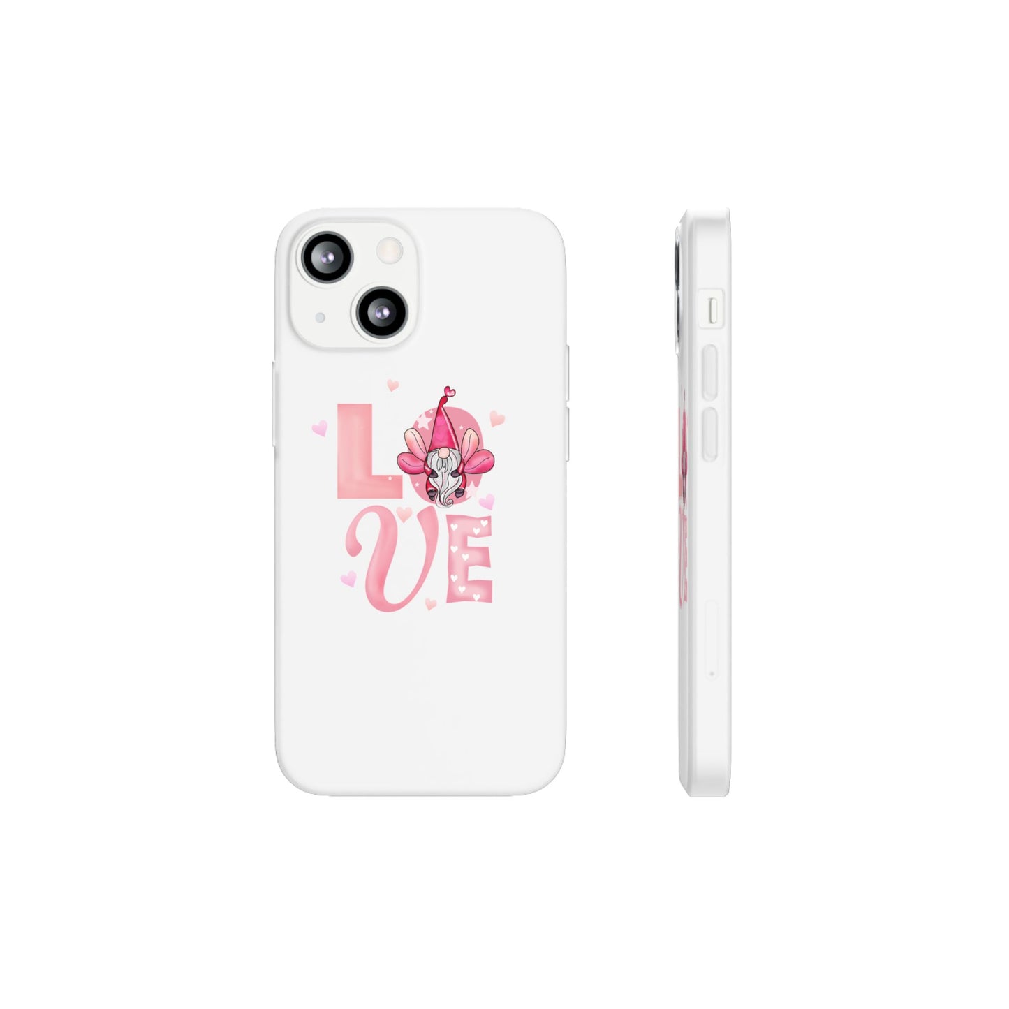 Love Gnome Phone Case — Cute Pink Valentine Flexi Case