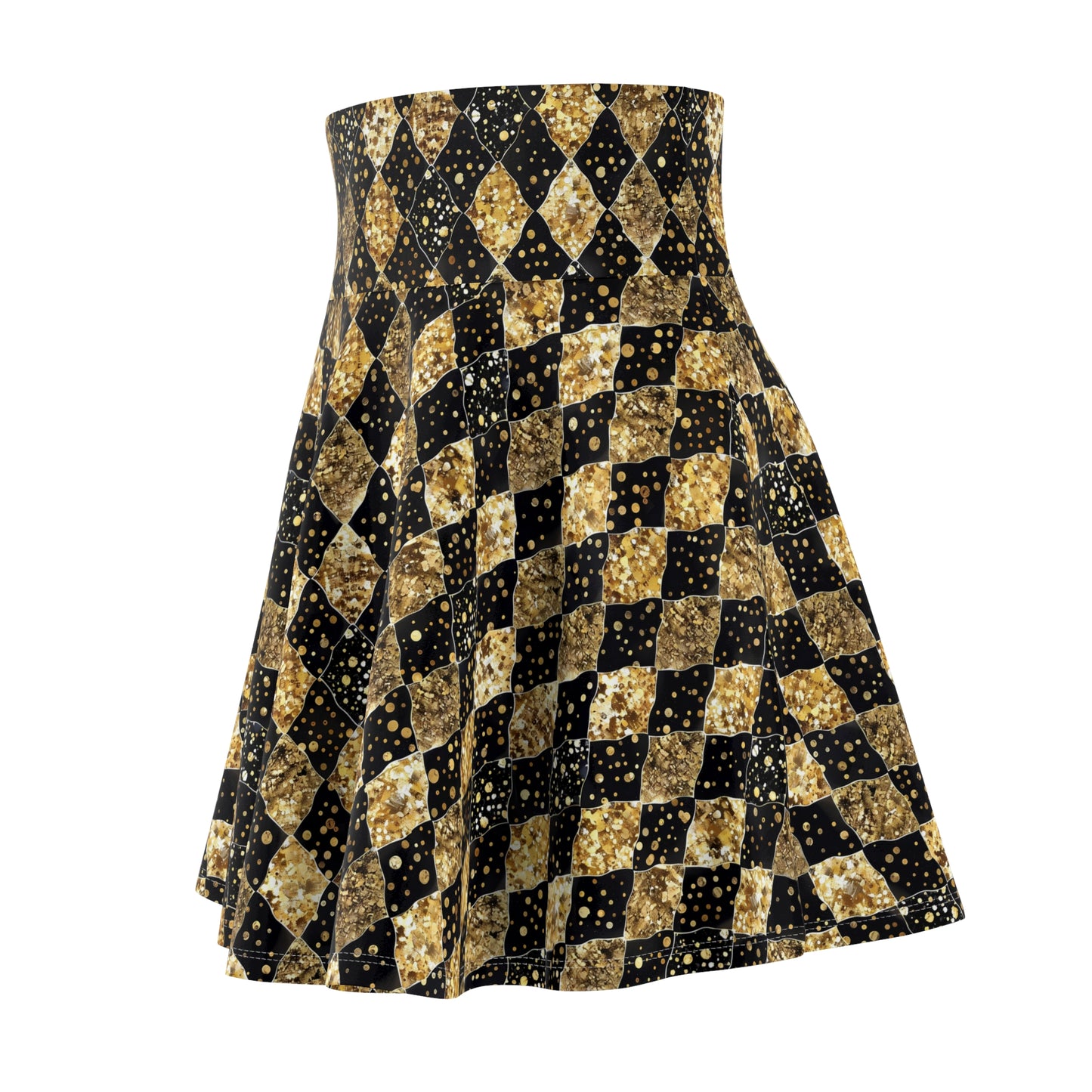 Chic Patterned Skater Skirt for Trendy Women