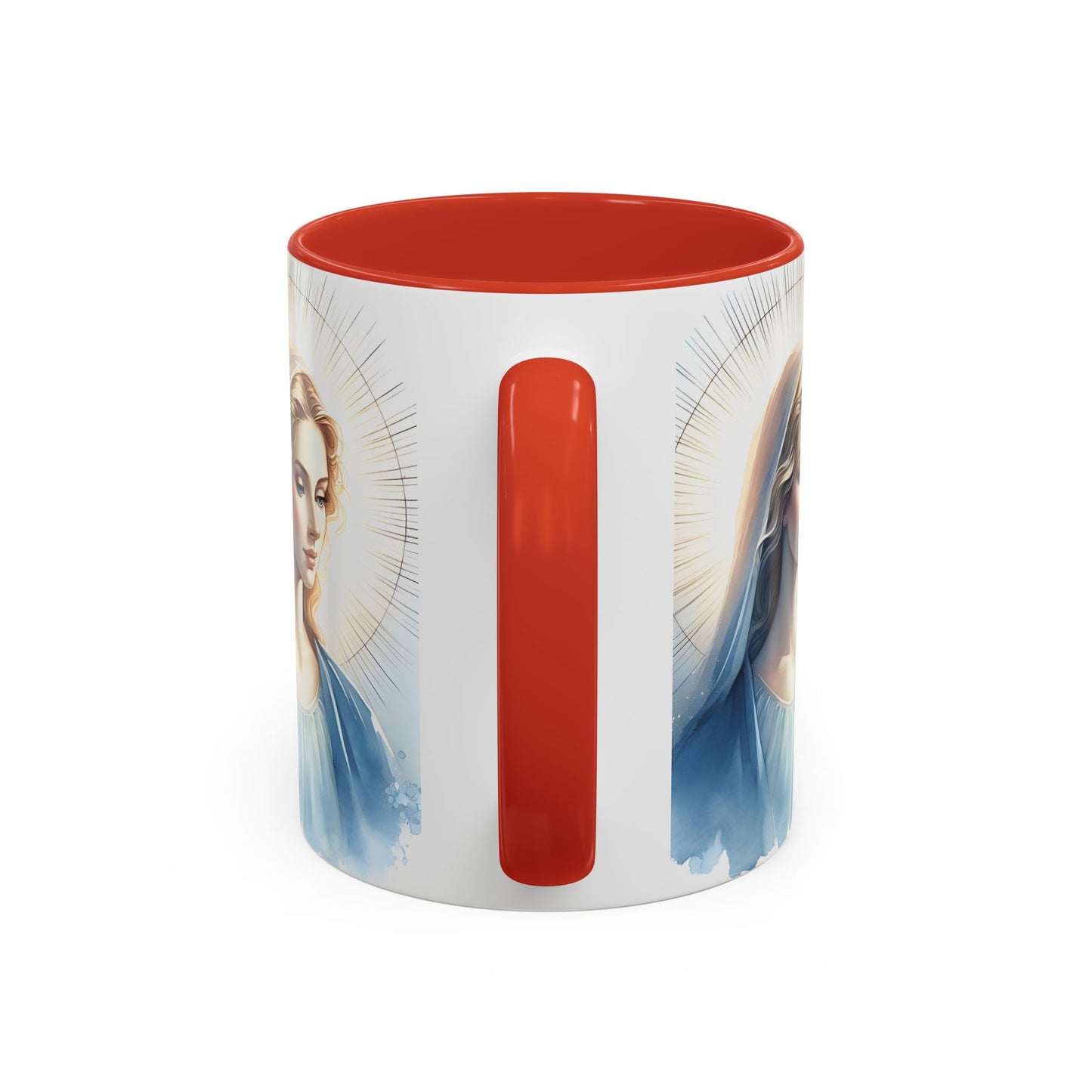 Serene Virgin Mary Accent Coffee Mug
