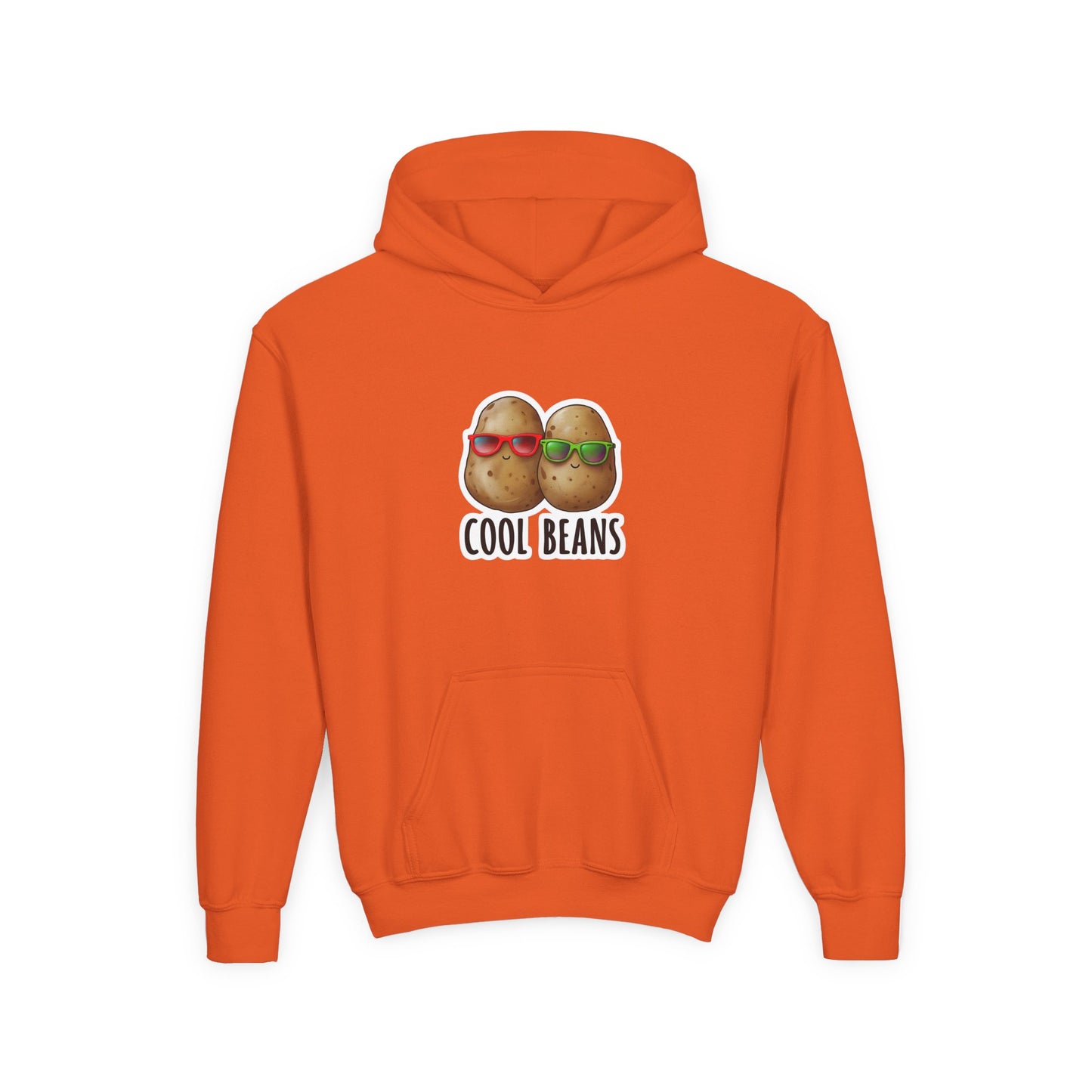 Youth 'Cool Beans' Hoodie – Cute Kids Graphic Sweatshirt with Sunglasses Potato Design