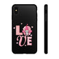 Love Gnome Phone Case — Cute Pink Heart Valentines Protective Case