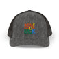 Don’t Look Back Snapback Trucker Cap — Retro Rainbow Embroidered Hat
