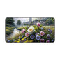 Floral Cottage Desk Mat — Vintage Pansies & Rose Desk Pad