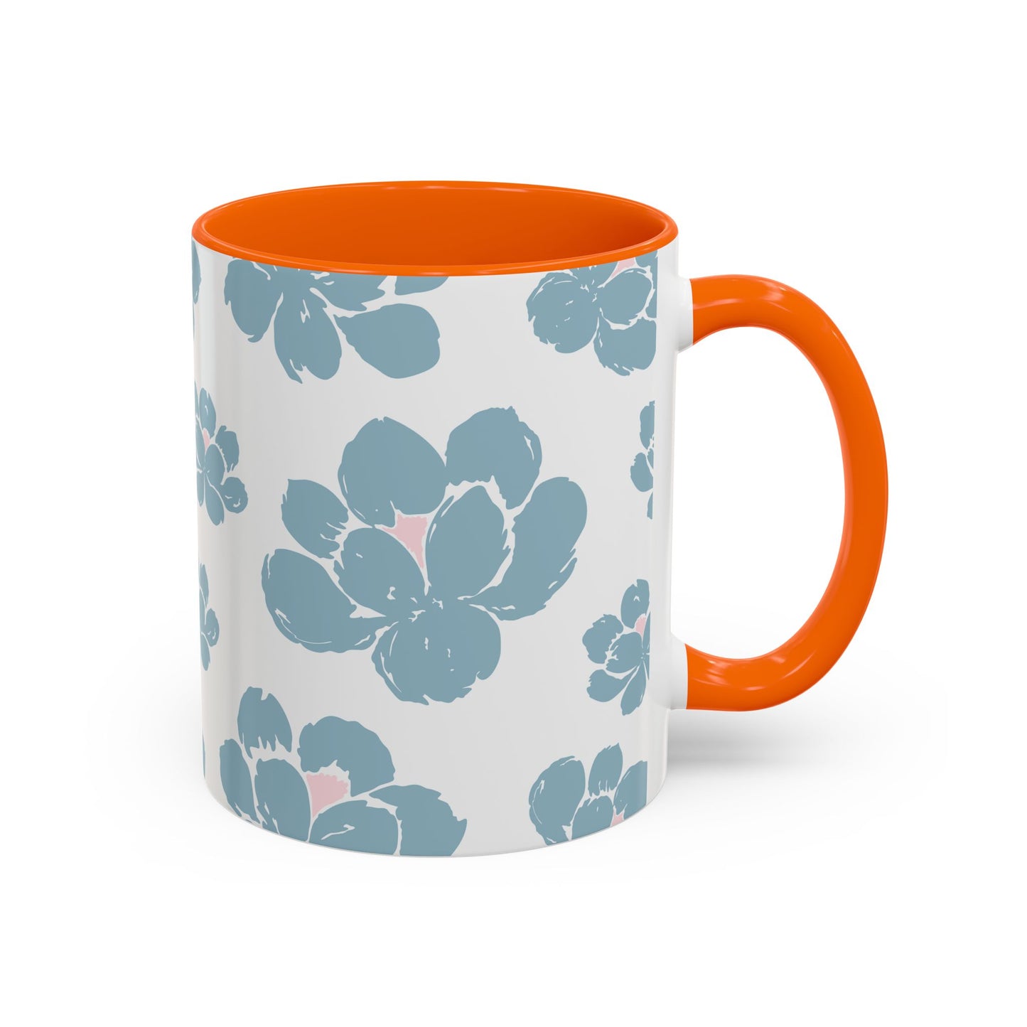 Floral Accent Coffee Mug - Elegant Drinkware, Perfect Gift for Her, Home Decor, Mother's Day, Birthday, Coffee Lovers