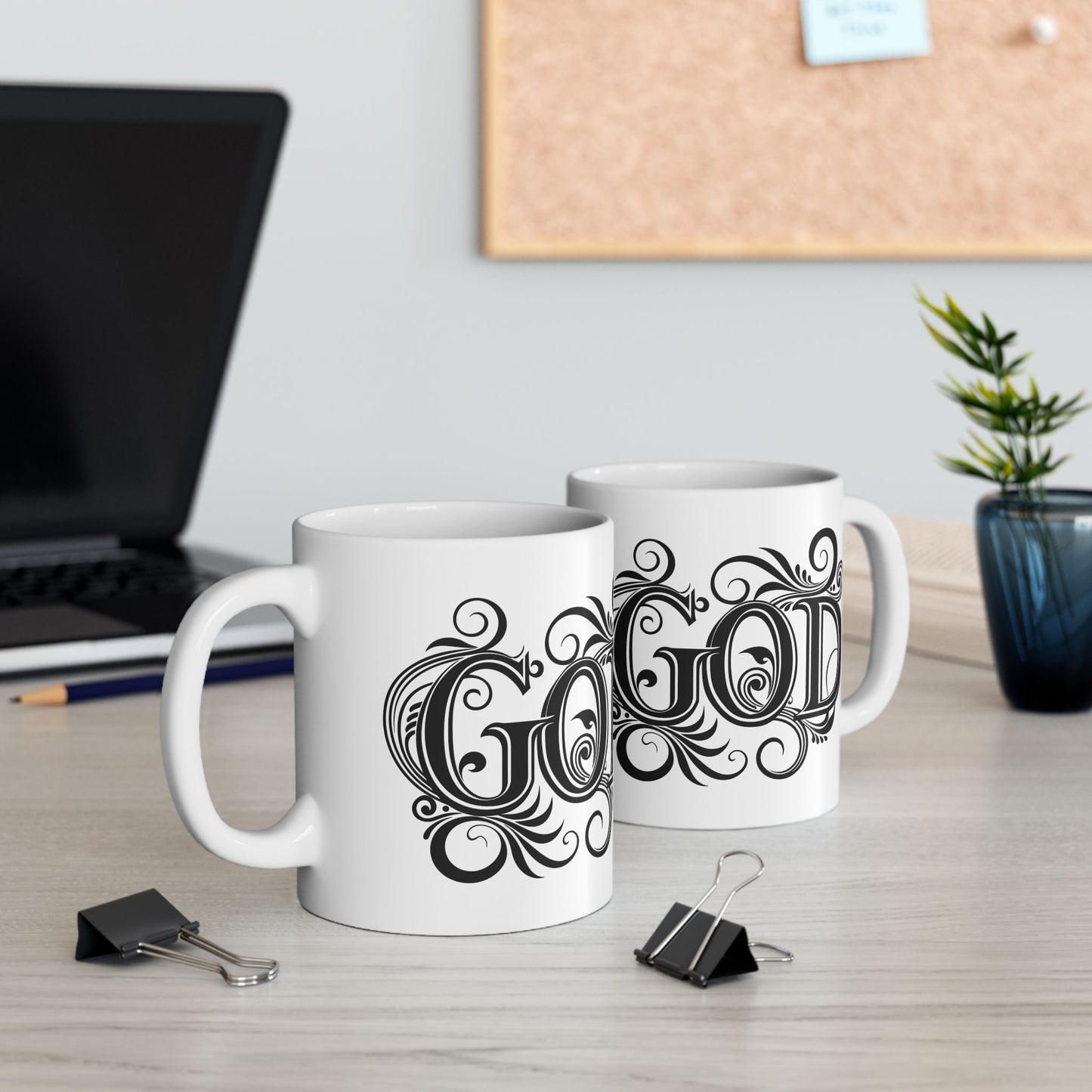 Elegant God Mug for Coffee Lovers, Inspirational Gift, Home Decor, 11oz, 15oz, Spiritual Drinkware, Religious Mug