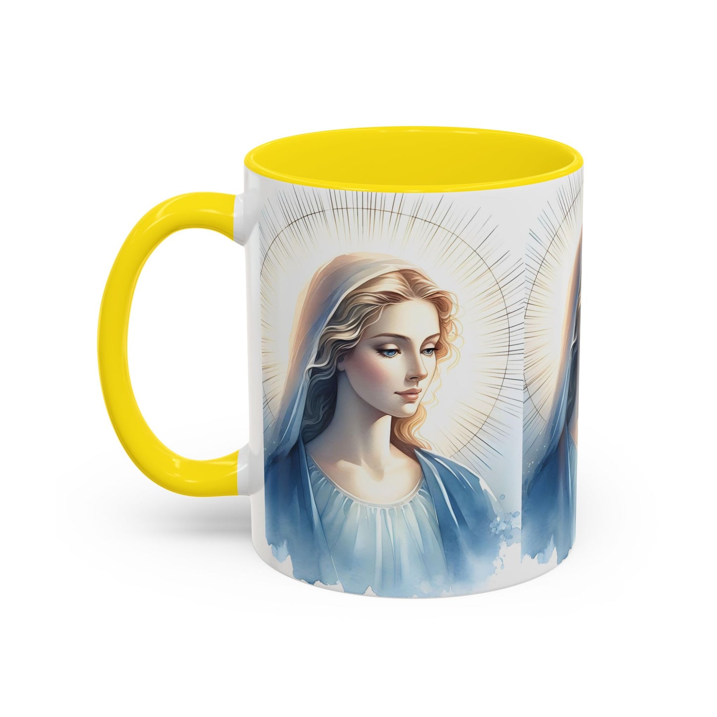 Serene Virgin Mary Accent Coffee Mug