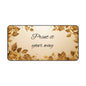 Gold Floral Desk Mat — Customizable Elegant Mouse Pad with "Print it your way" Design
