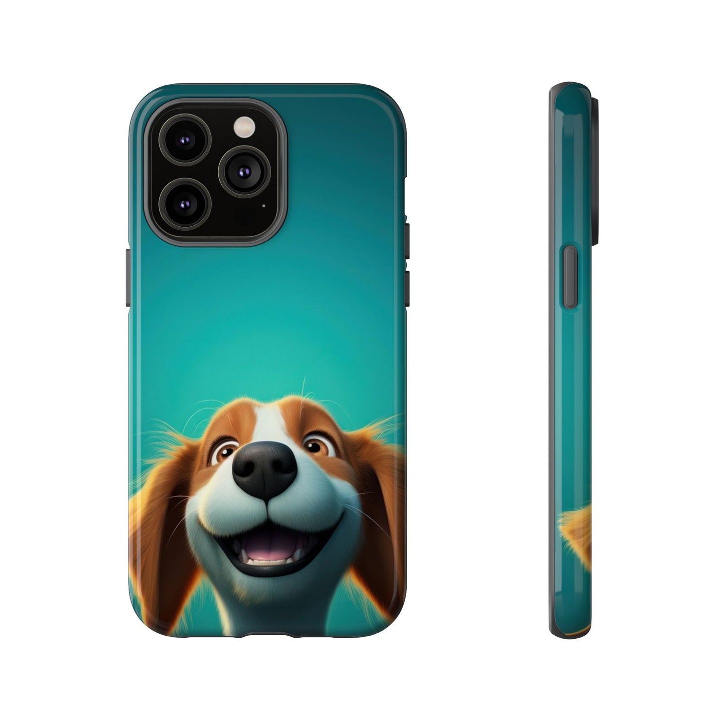 Happy Dog Phone Case — Cute Cartoon Puppy Protective Phone Cover