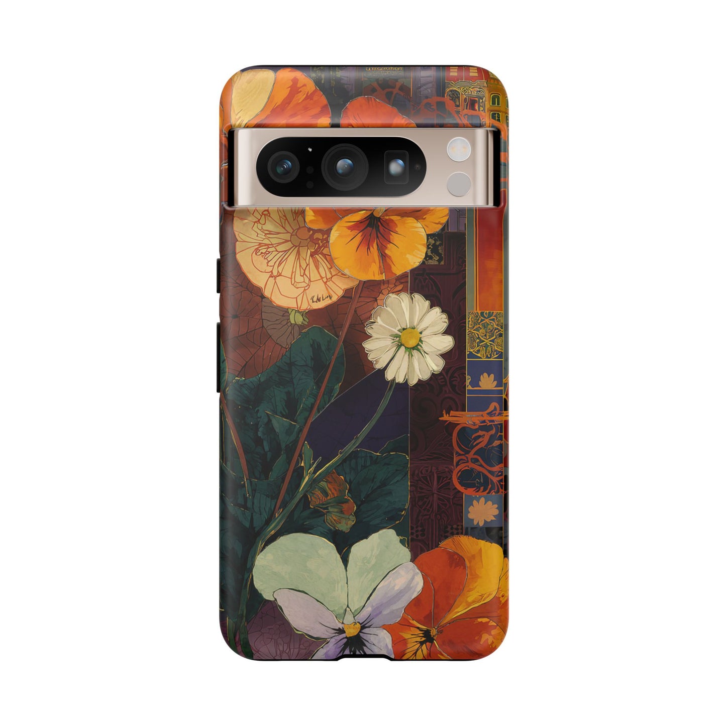 Floral Pansy Tough Phone Case — Vintage Botanical Protection