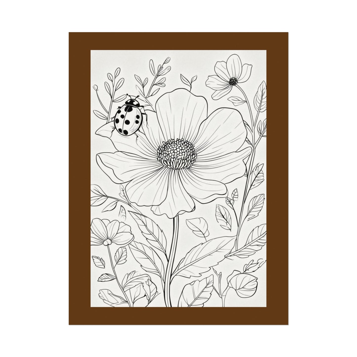COLOR IT YOURSELF  Line Art Poster — Textured Matte Print