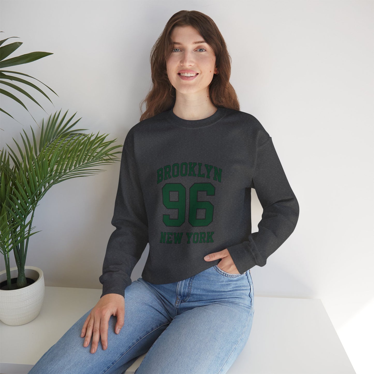 Crewneck Sweatshirt - Brooklyn 96 New York Vintage Athletic Pullover